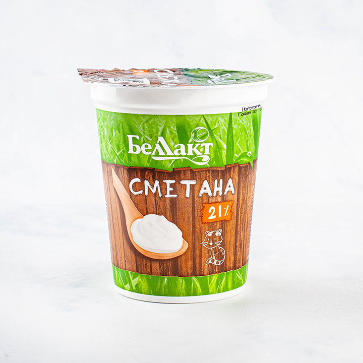 Сметана 21% п/ст 380г Беллакт