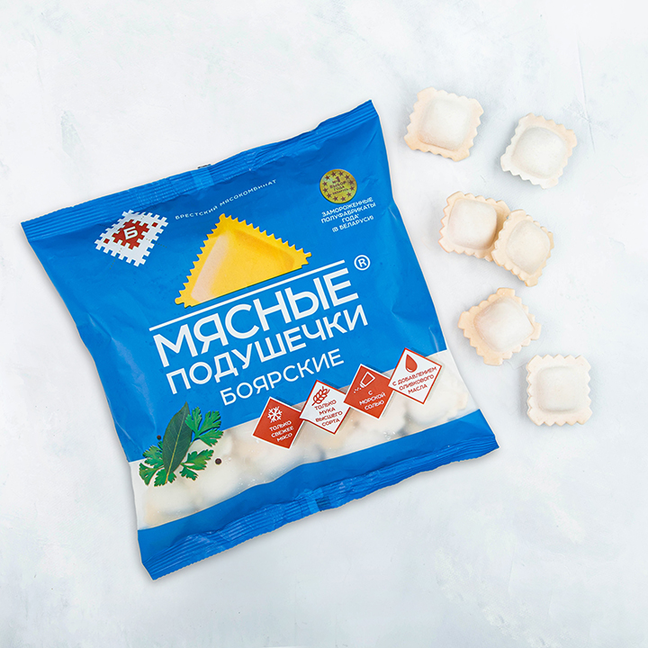 Пельмени "Мясные подушечки Боярские" 1/430 заморож.