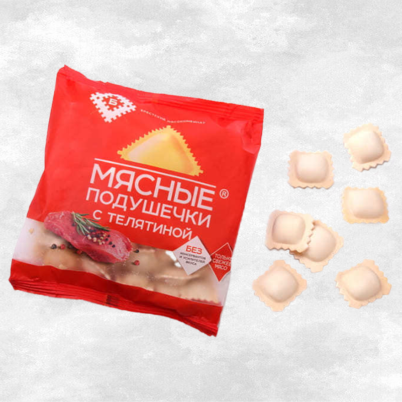 Пельмени "Мясные подушечки с ТЕЛЯТИНОЙ" 1/430 замороженные