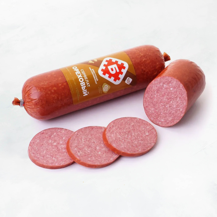 Колбаса в/к Сервелат Ореховый салями в/с газ Брестский МК