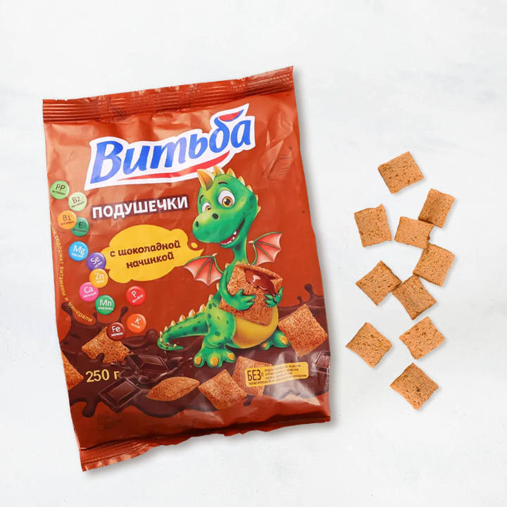 Подушечки с шоколадной начинкой 250г Витьба
