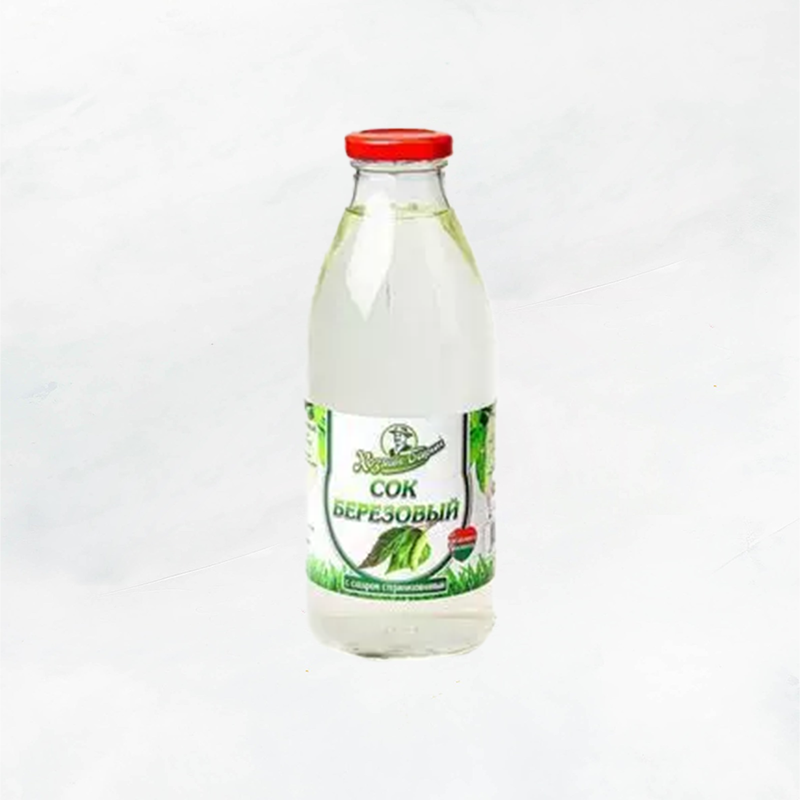 Сок березовый с сахаром ст/б 750г/8 шт Быховский КЗ