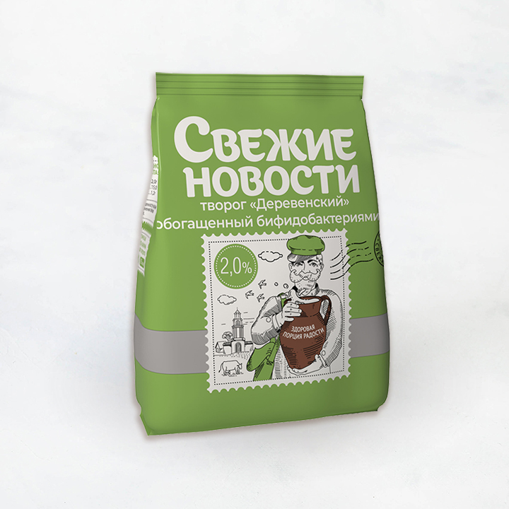 Творог "Деревенский" 2% 350г Бабушкина Крынка