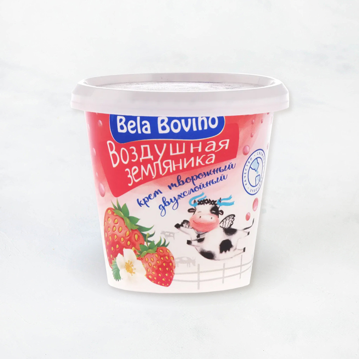 Крем творожный 3% Земляника 135г Молочный мир