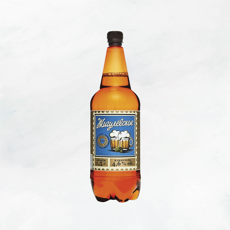 Пиво Жигулевское 1,5л (алкоголь 4,6%) ПЭТ Крыница