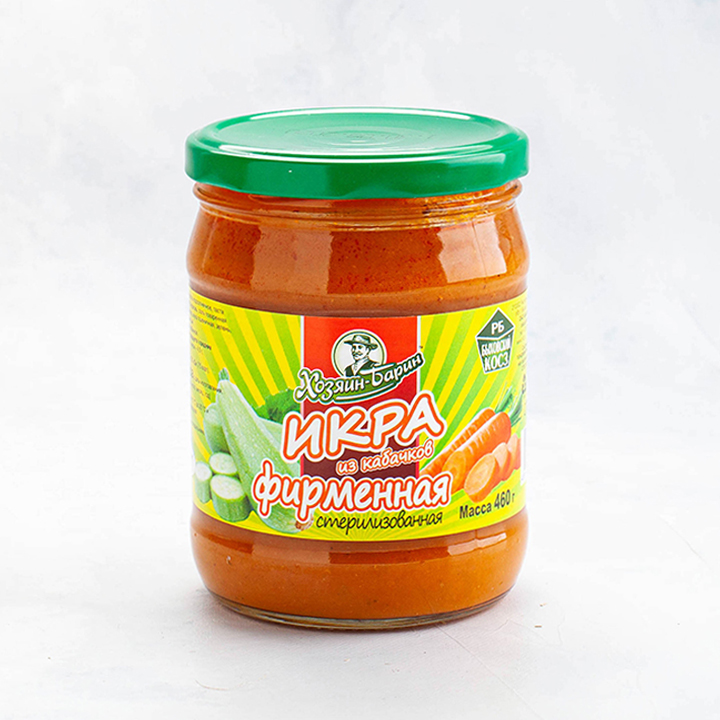 Икра из кабачков Фирменная ст/б 450мл/460г /12 шт Быховский КЗ