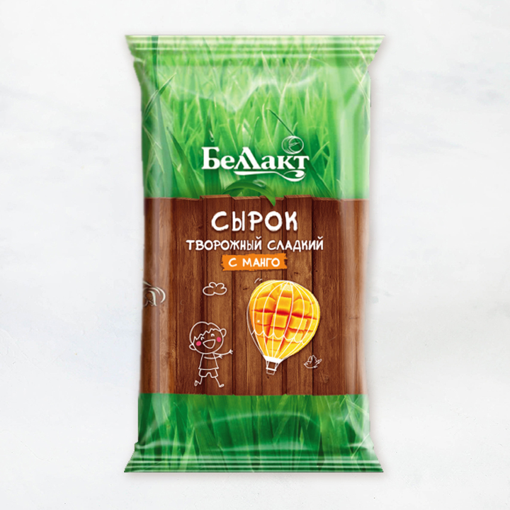Сырок творожный с манго 7% 100г двойная уп/пленка Беллакт