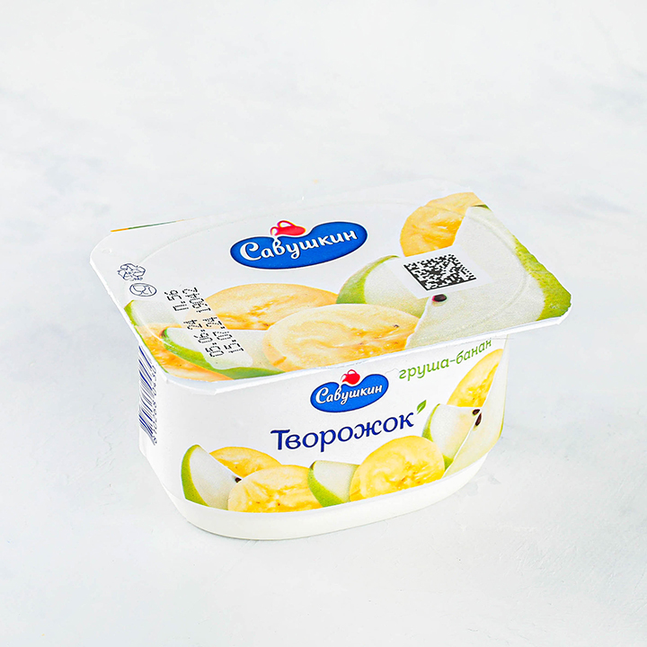 Паста творожная 3,5% 120г Груша банан Савушкин