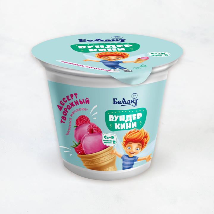 Десерт твор. вкус Малиновое мороженое д/д дошк.возр 4,5% 120г Беллакт