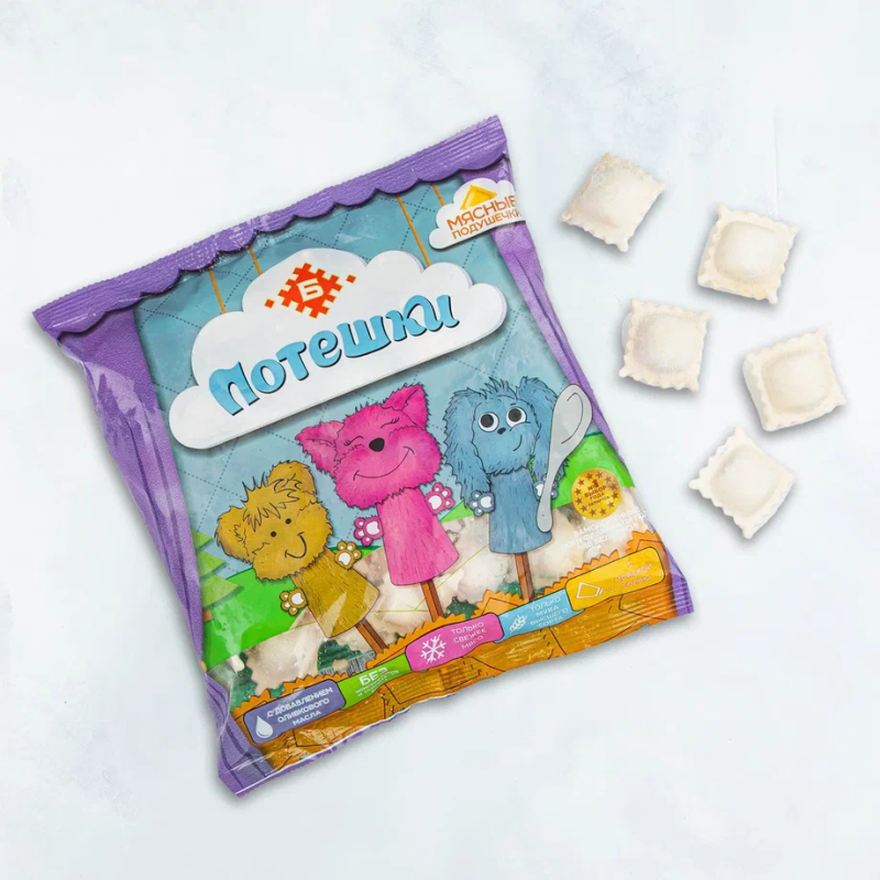 Пельмени "Мясные подушечки Потешные (Потешки)" 1/430 заморож.