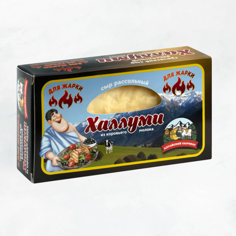 Сыр Халлуми рассольный для жарки 45-50% (вес. порц 280-300г) Алтайский сыровар