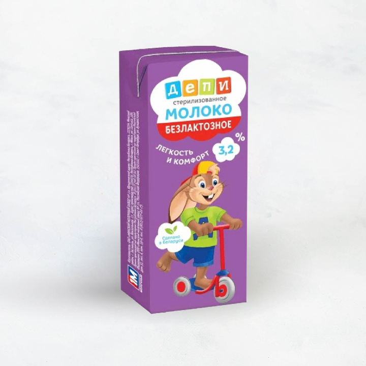 Молоко Дэпи Детское безлакт. стерилил 3,2% 250мл Тетра-брик Минский1