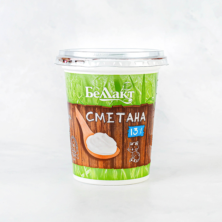 Сметана 13% п/ст 380г Беллакт