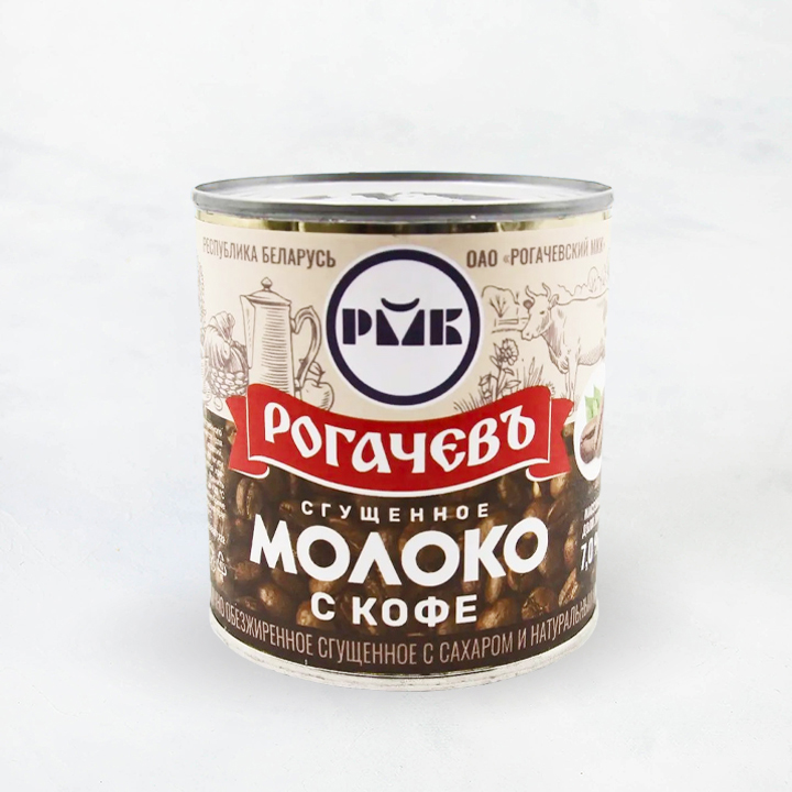 Молоко сгущенное с кофе с сах. 7% ж/б 380г Рогачев