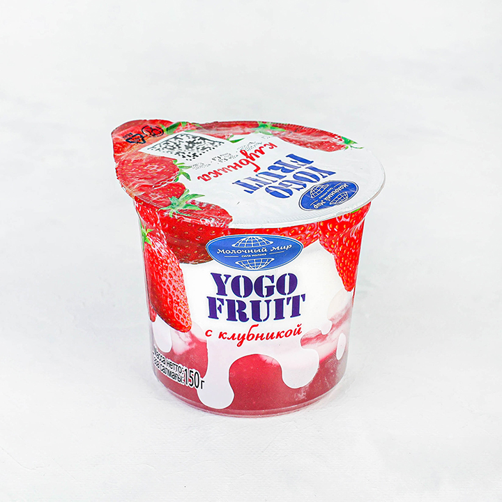 Йогурт "YOGO FRUIT" наполн клубника 150 г в п/ст Молочный мир