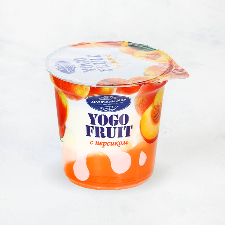 Йогурт "YOGO FRUIT" наполн персик 150 г в п/ст Молочный мир
