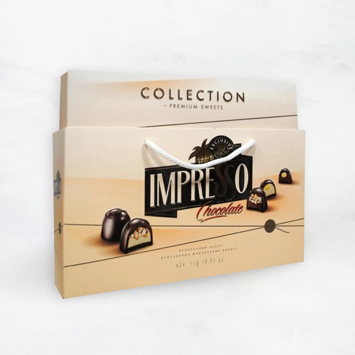Набор конфет Импрессо Бежевый 424г 1/4 Спартак
