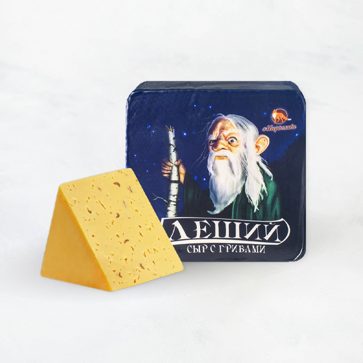 Сыр Леший с грибами 50% кубик Брянский СЗ РФ