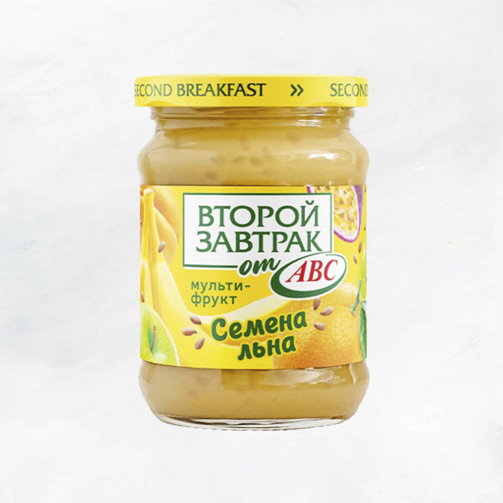 Десерт Второй завтрак мультифруктовый с семенами льна 300г/12 шт ABC