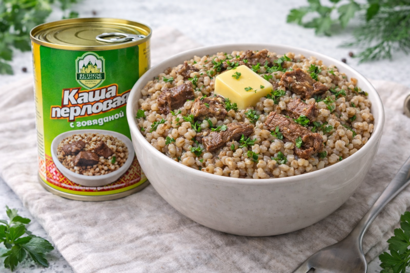 Перловая каша с говядиной — быстрый и сытный обед