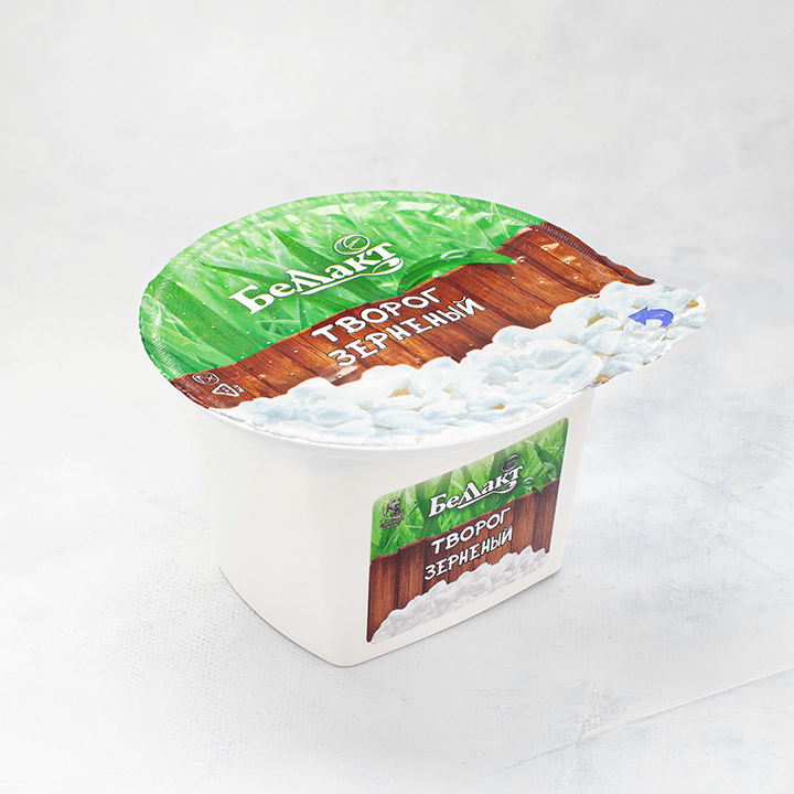 Творог зерненый 5% 180г стакан Беллакт