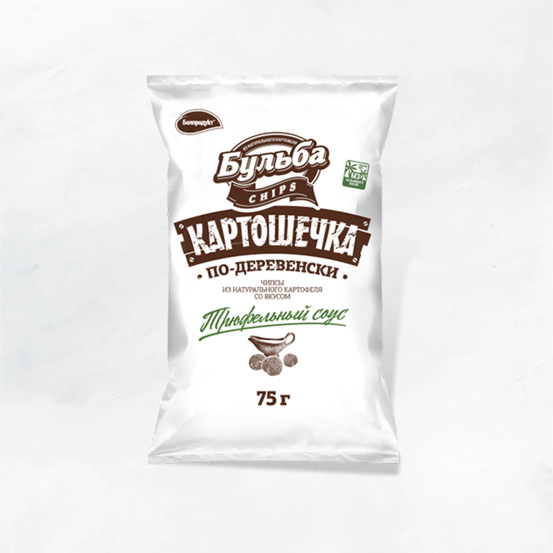 Чипсы "Картошечка по-деревенски" 75г вкус ТРЮФЕЛЬНОГО соуса (1/16), из натурального картофеля
