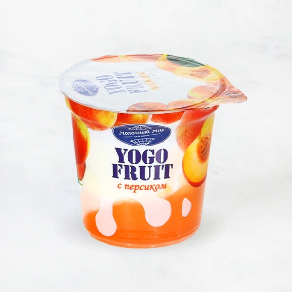 Йогурт "YOGO FRUIT" наполн персик 150 г в п/ст Молочный мир