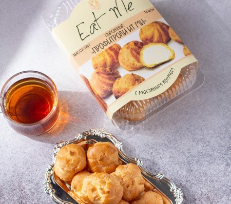 Пирожное "Профитроли ИтМи с масл. кремом" 240г (коррекс 15*16г) МинскХлебпром