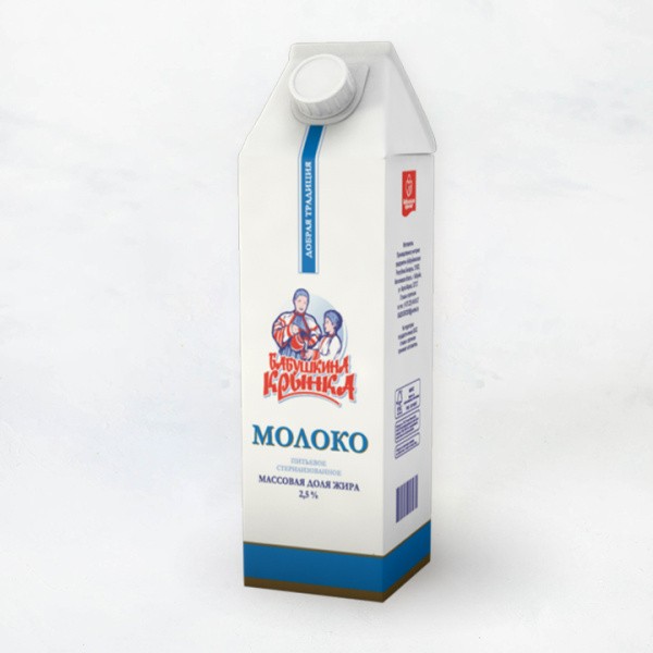 Молоко ультрапаст 2,5% 1л ТетраПакБабушкина крынка