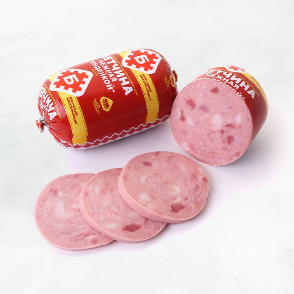 Ветчина Нежная с индейкой вар. из мяса птицы Брестский МК