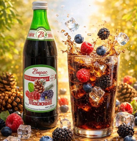 ТАЕЖНЫЙ СБОР Напиток газированный стекло 0,5л ТМ Верас Ессентуки