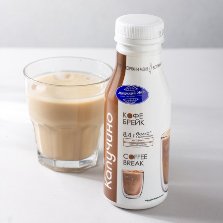 Напиток молочный "Coffe Break" капучино 1,3% 280г ПЭТ Молочный мир