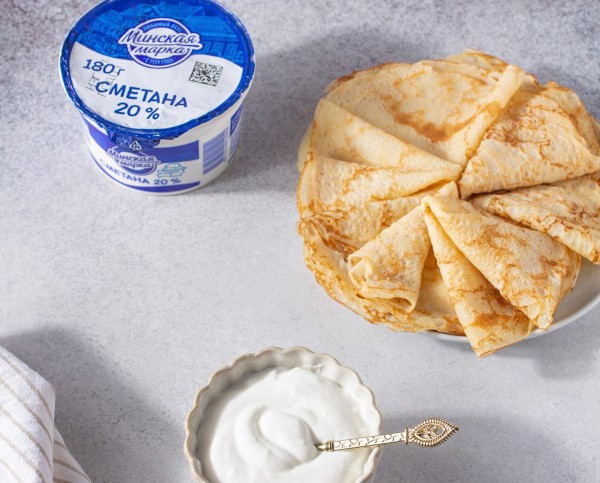 Сметана "Минская марка" 180г 20% стакан Минский1