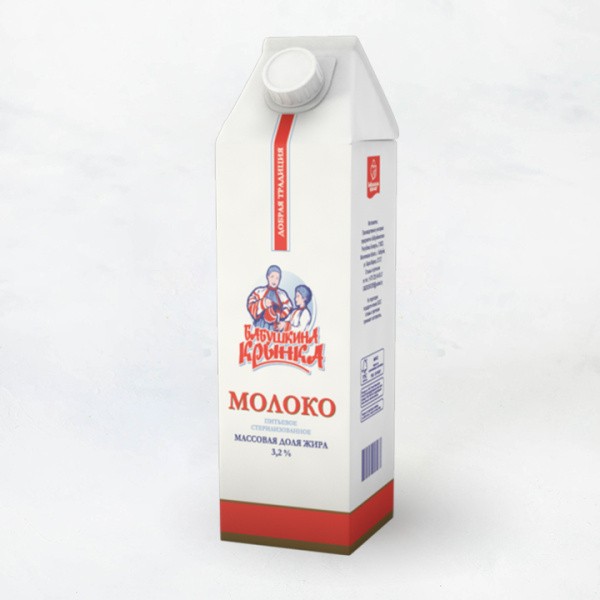 Молоко ультрапаст 3,2% 1л ТетраПакБабушкина крынка