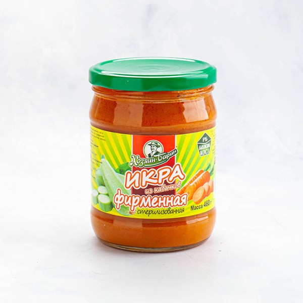 Икра из кабачков Фирменная ст/б 450мл/460г /12 шт Быховский КЗ