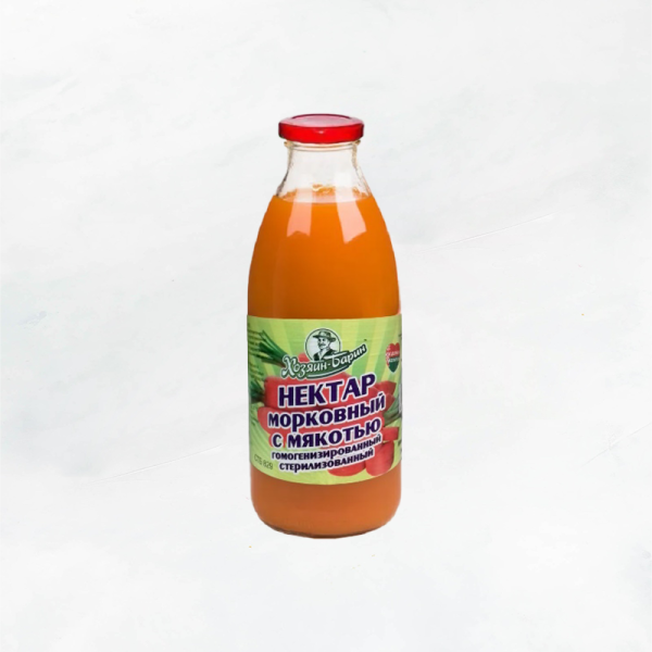 Нектар морковный с мякотью ст/б 750мл/8 шт Быховский КЗ