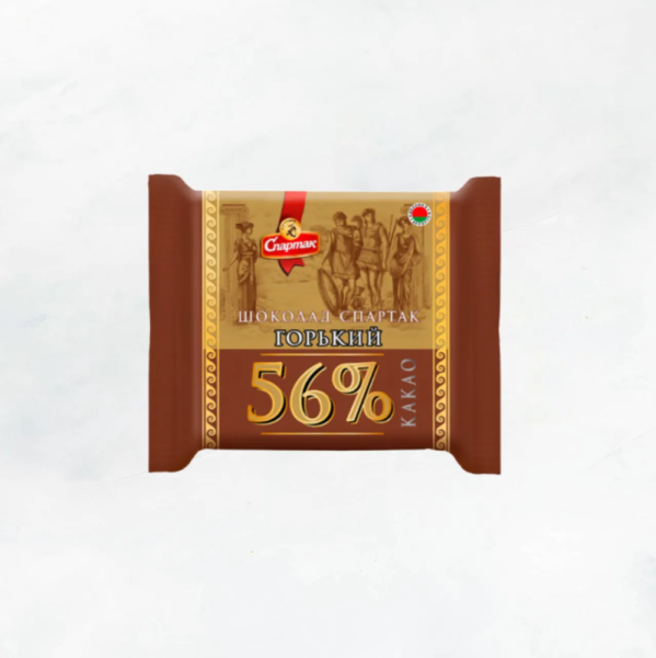 Шоколад Спартак Горький 56% флоу пак 65г 1/56 Спартак