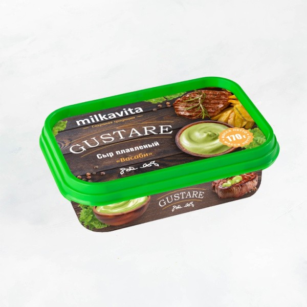 Сыр плавленный вкус Васаби 40% 170г Милкавита
