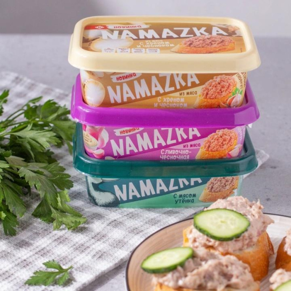 Намазка сливочно-чесночная изд мясо-раст вар. 150г Брестский МК
