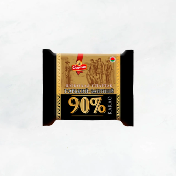 Шоколад Спартак Горький Элитный 90% флоу пак 65г 1/56 Спартак