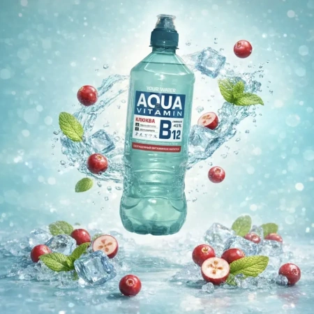Н-к АКВА ВИТАМИН клюква и В12 "YW" негаз.0,75л ТомбАп