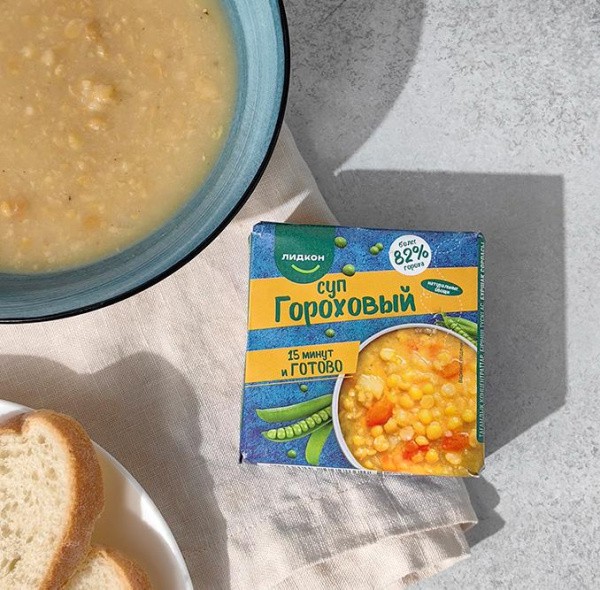 Суп Гороховый со вкусом копченостей 200г Лидкон