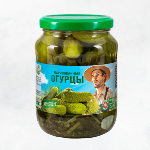 Огурцы маринов. классич. пастериз.(уксус) 680г/8 шт Быховский КЗ