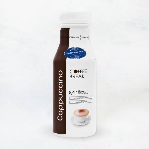 Напиток молочный "Coffe Break" капучино 1,3% 280г ПЭТ Молочный мир