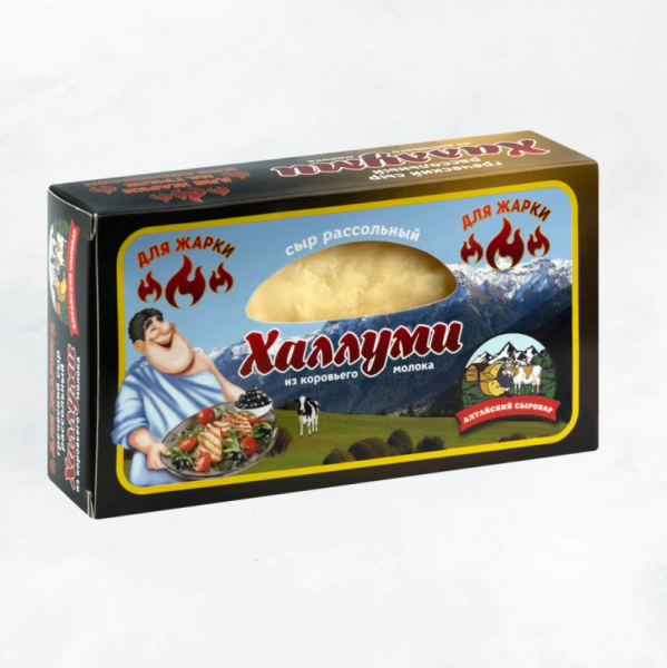 Сыр Халлуми рассольный для жарки 45-50% (вес. порц 280-300г) Алтайский сыровар