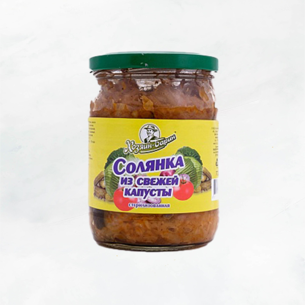 Солянка из свежей капусты с томатами 450г/12 шт Быховский КЗ