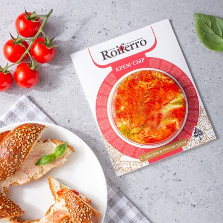 Крем-сыр с томатом и соусом песто 69% 120г*12 ТМ Roiferro РФ