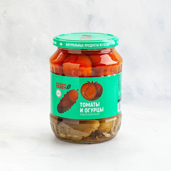 Ассорти Томаты и Огурцы марин.стерил. ст/б 720 мл (8 шт) 
