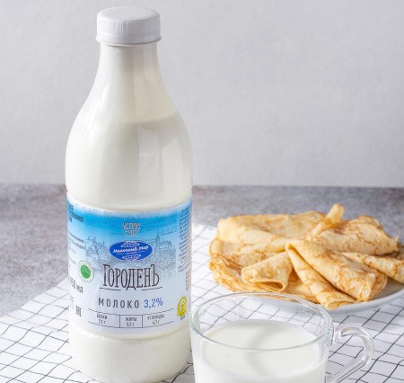 Молоко "ГороденЪ" ультрапаст. 3,2% 950мл ПЭТ Молочный мир