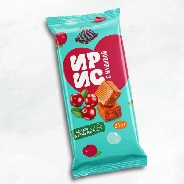 Ирис с клюквой 250г (1/12) Красный Мозырянин